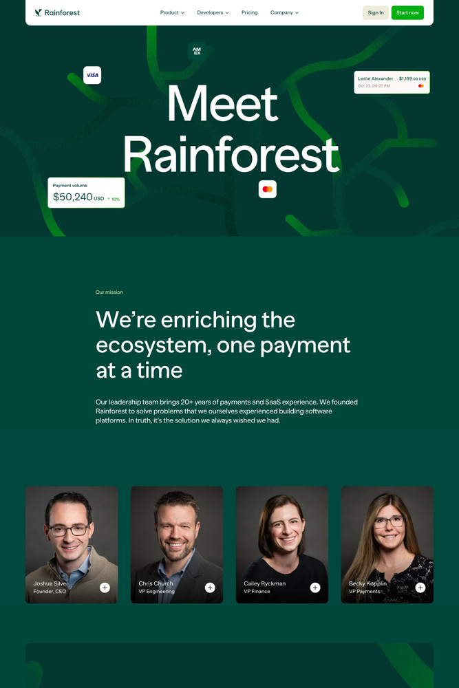 Rainforest Pay About screenshot