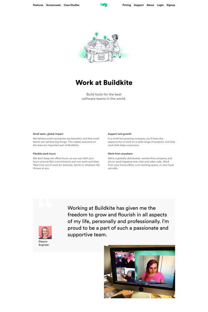 Buildkite Careers screenshot