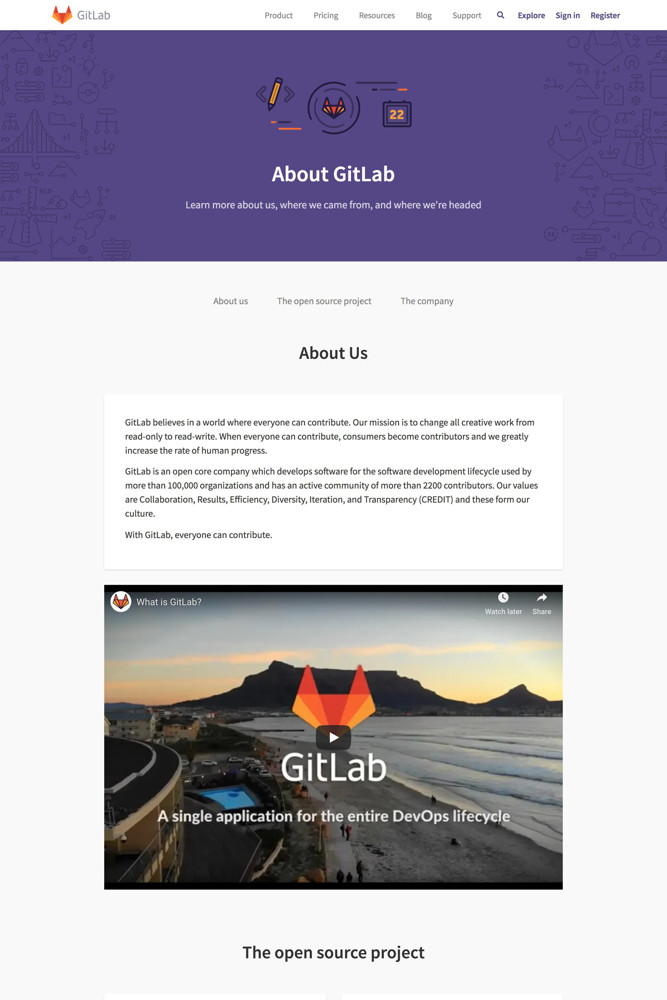Gitlab About screenshot