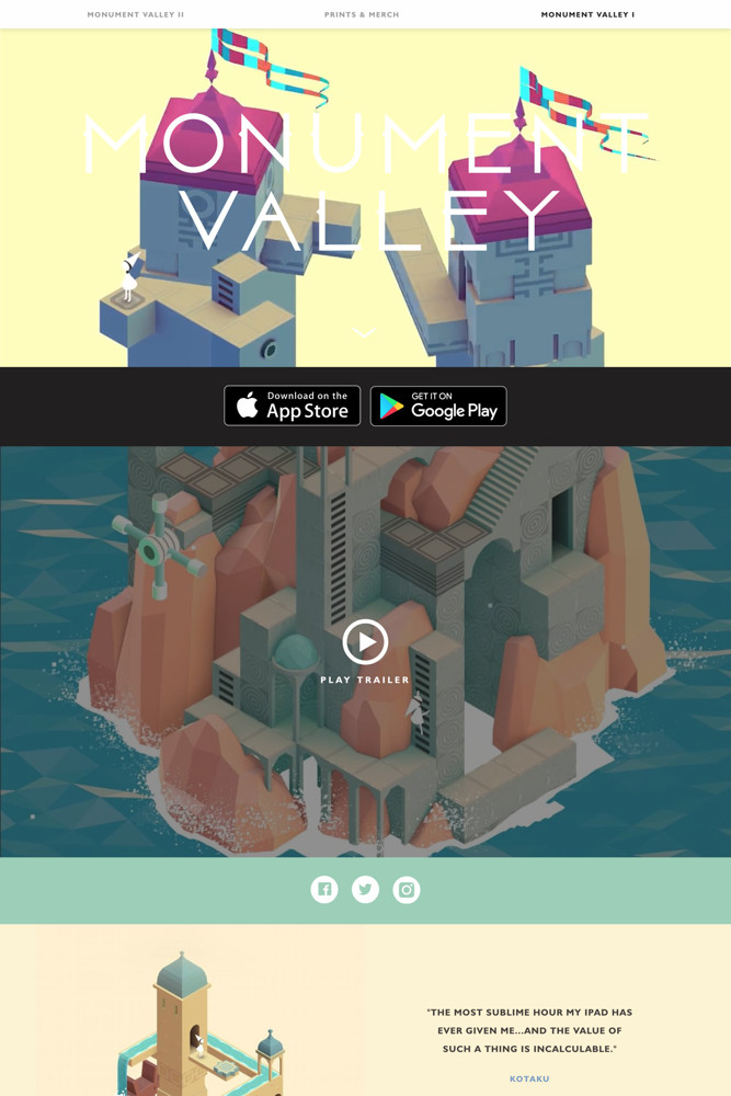 Screenshot from Monument Valley