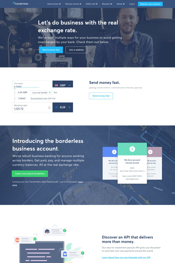 TransferWise For business screenshot